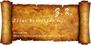 Zilai Krisztián névjegykártya